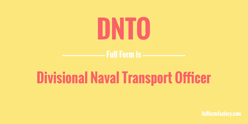 dnto-full-form