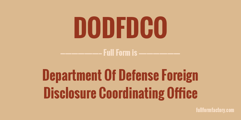 dodfdco-full-form