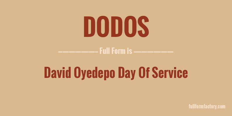 dodos-full-form