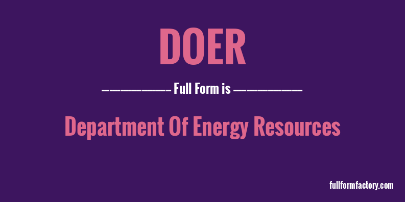 doer-full-form