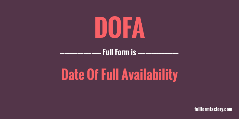 dofa-full-form