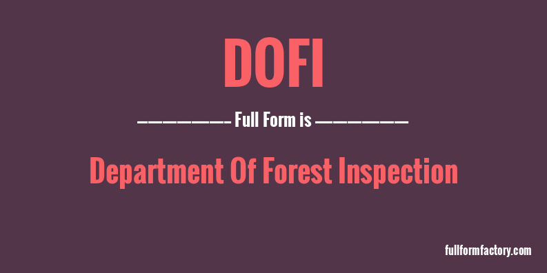 dofi-full-form