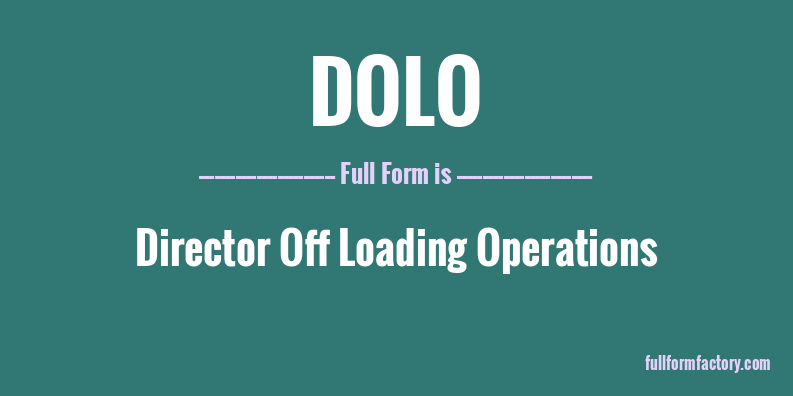 dolo-full-form