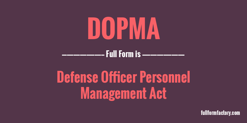 dopma-full-form