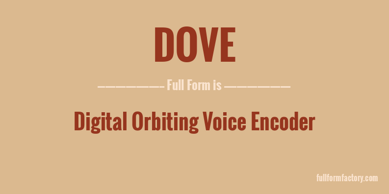 dove-full-form