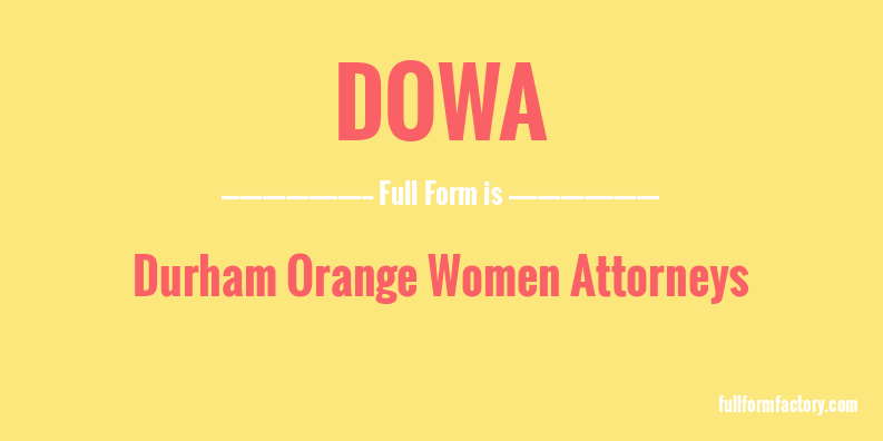 dowa-full-form