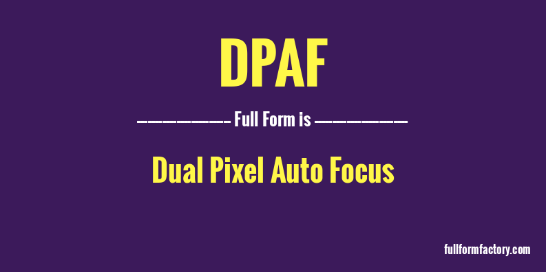 dpaf-full-form