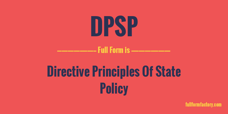 dpsp-full-form