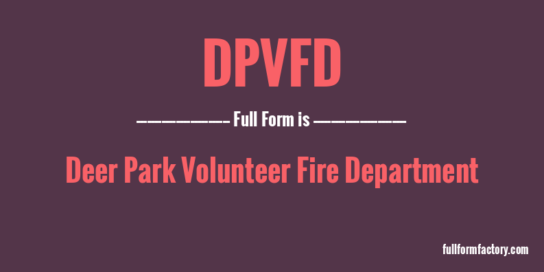 dpvfd-full-form