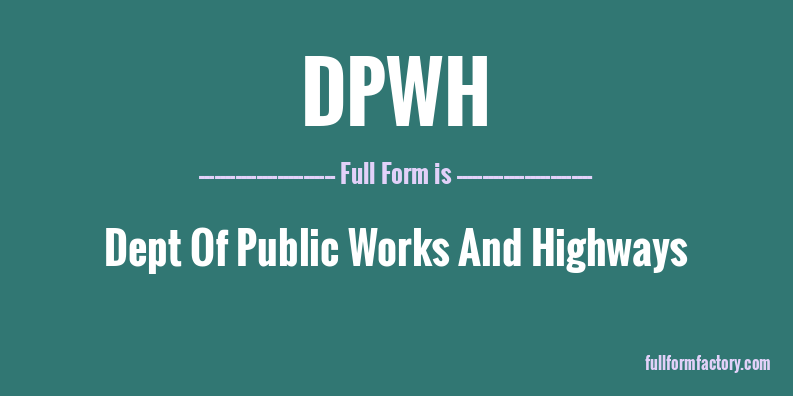 dpwh-full-form