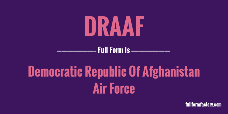 draaf-full-form