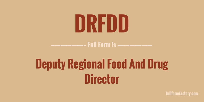 drfdd-full-form