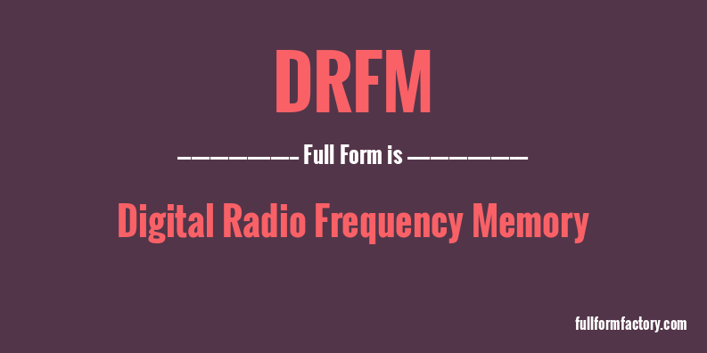 drfm-full-form
