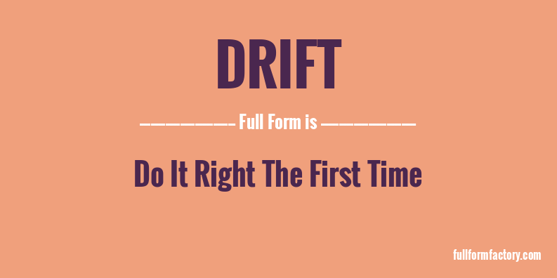 drift-full-form