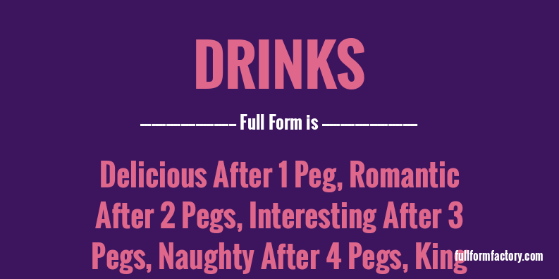 drinks-full-form