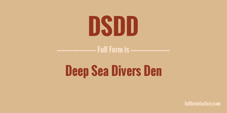 dsdd-full-form