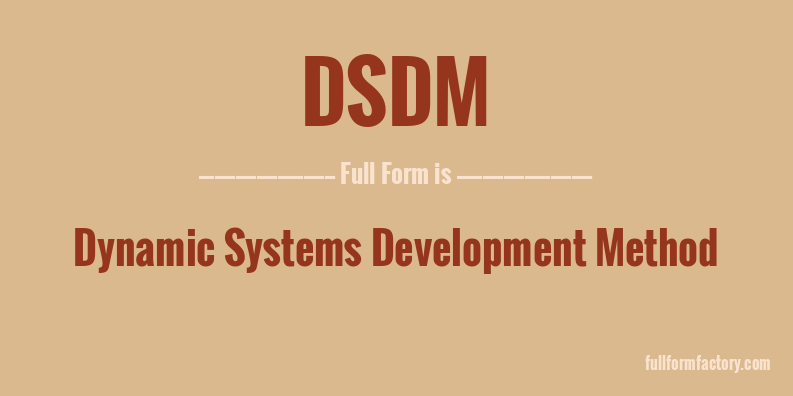 dsdm-full-form