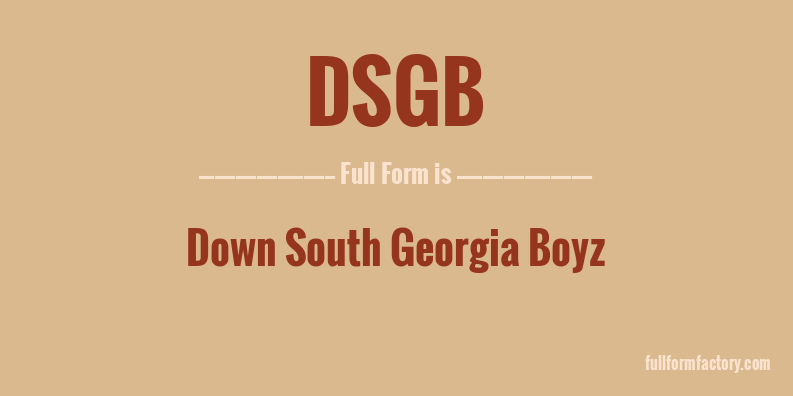 dsgb-full-form