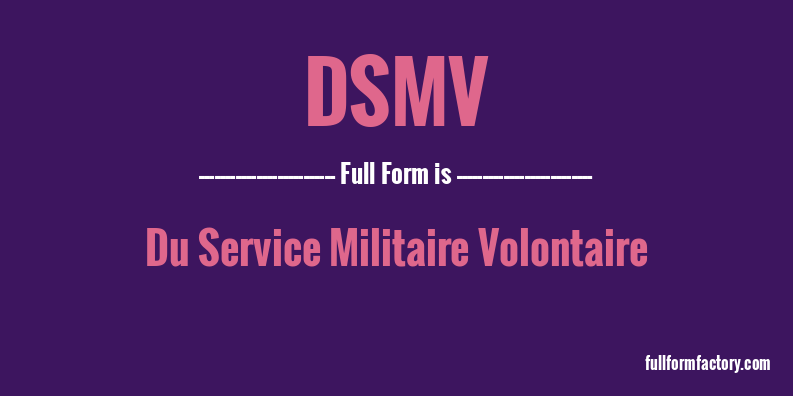 dsmv-full-form