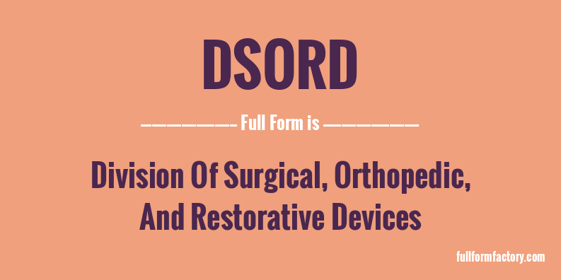 dsord-full-form