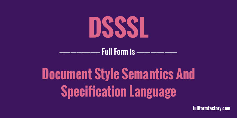dsssl-full-form
