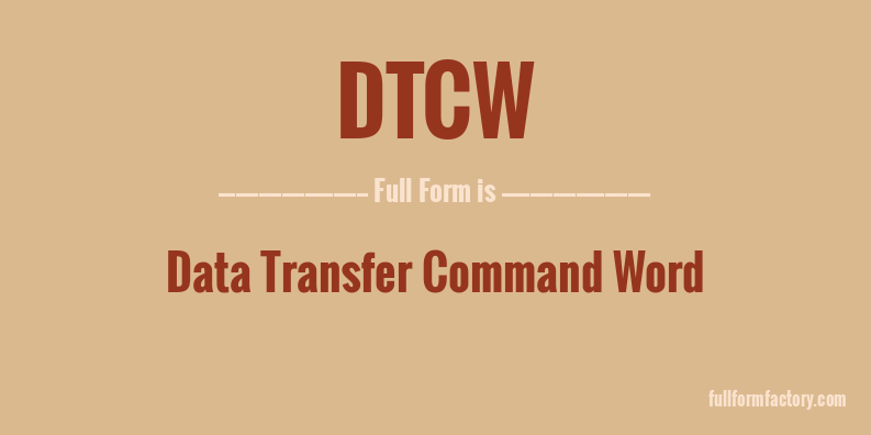 dtcw-full-form