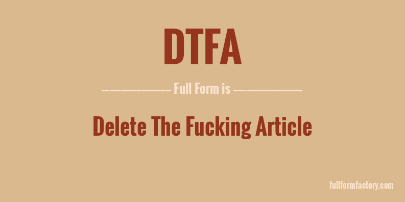 dtfa-full-form