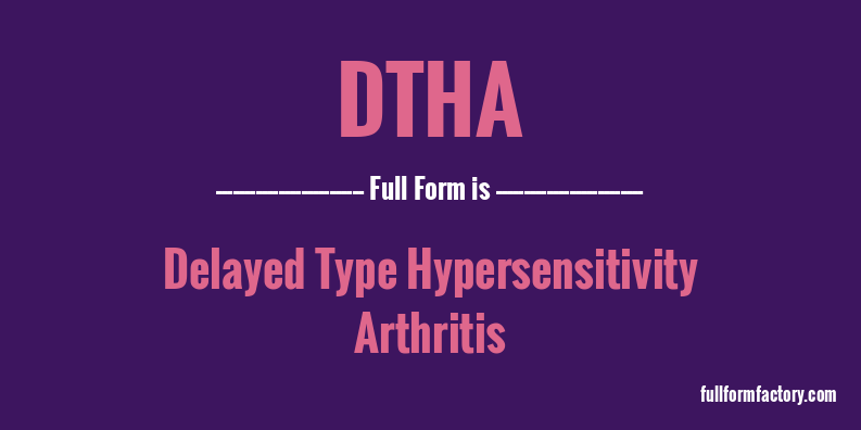 dtha-full-form