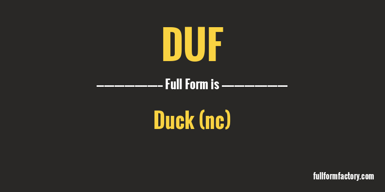duf-full-form
