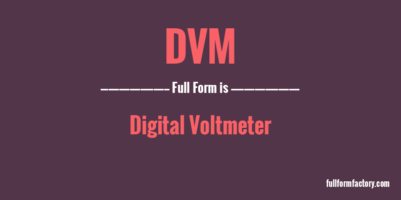 dvm-full-form