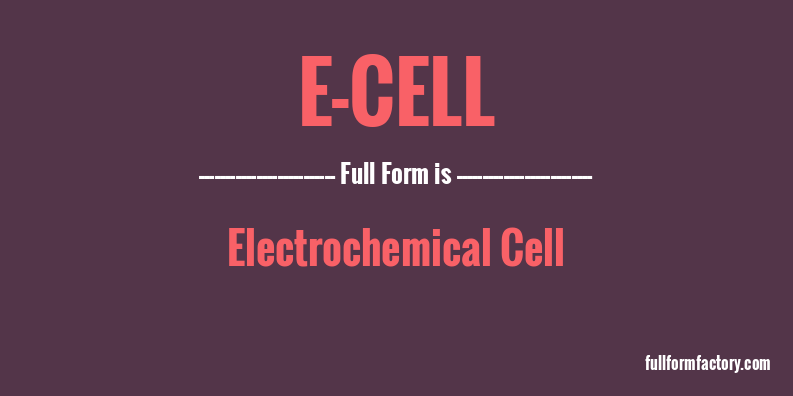 e-cell-full-form