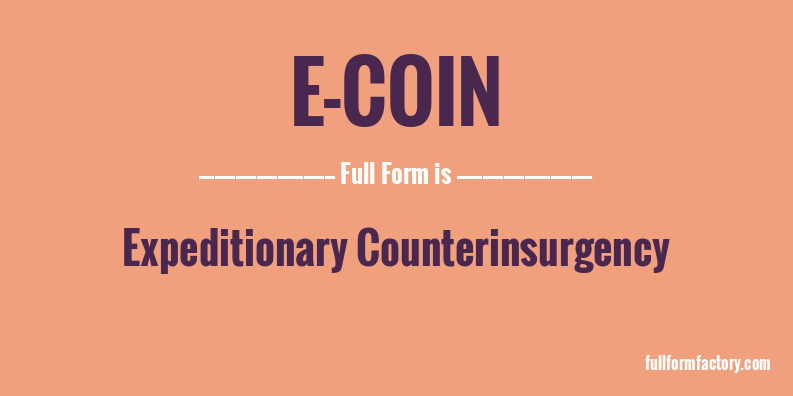 e-coin-full-form