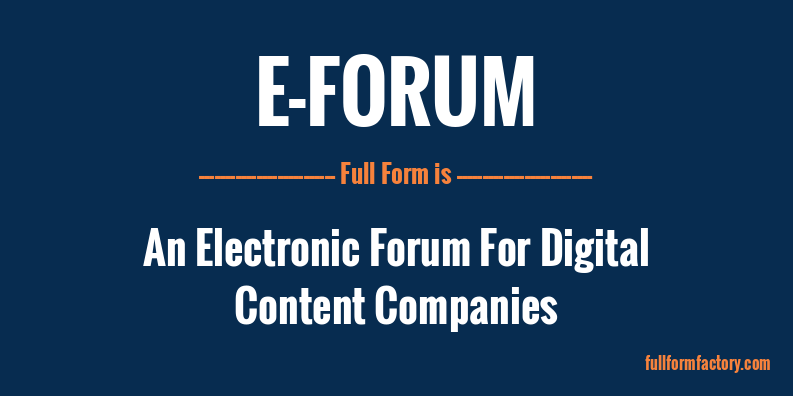 e-forum-full-form