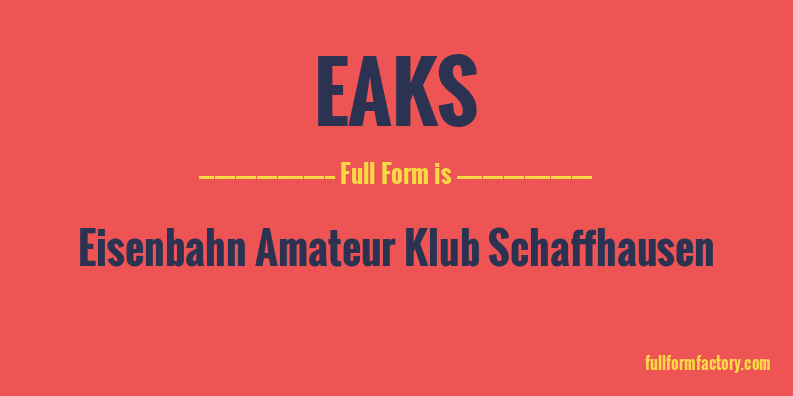 eaks-full-form