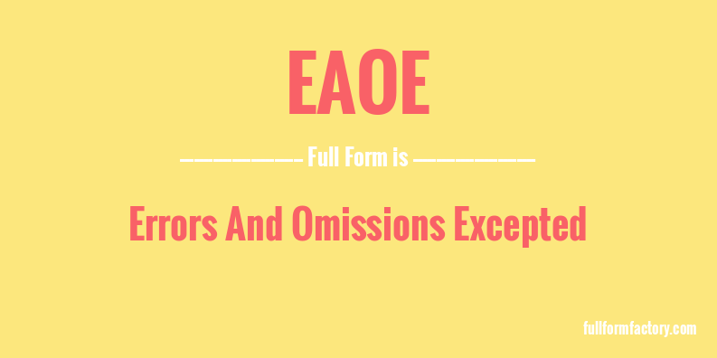 eaoe-full-form