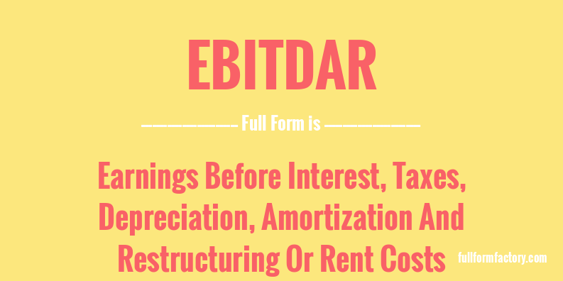 ebitdar-full-form