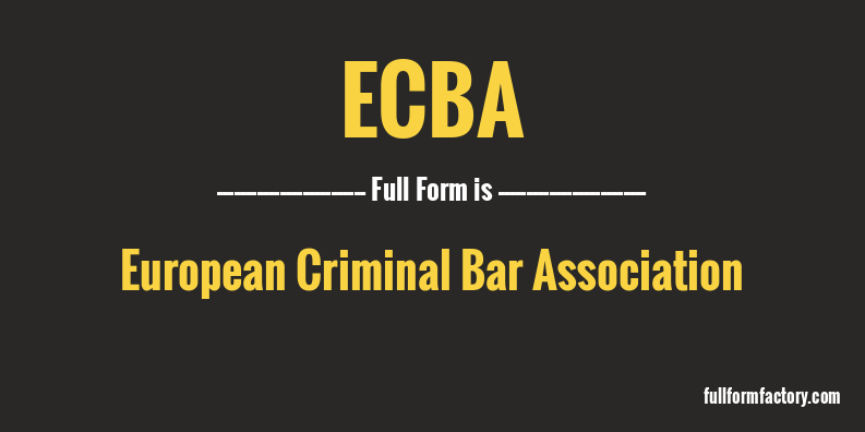ecba-full-form