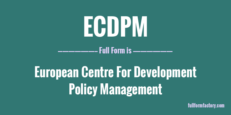 ecdpm-full-form