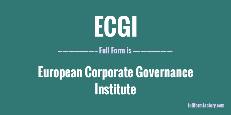 ecgi-full-form
