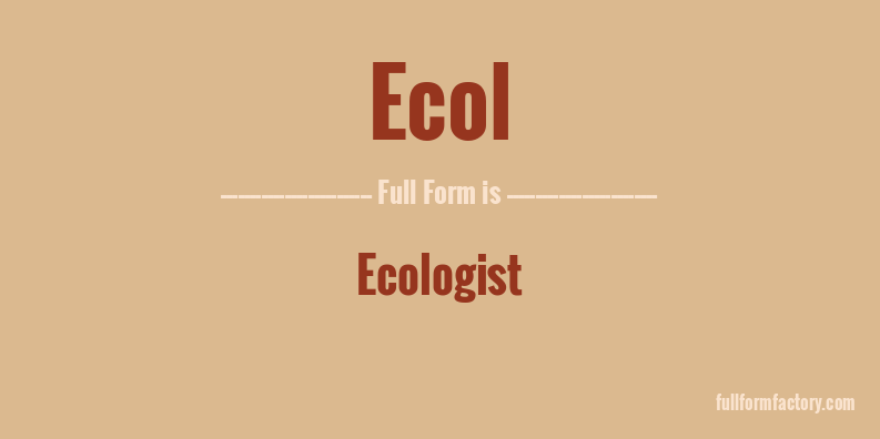ecol-full-form