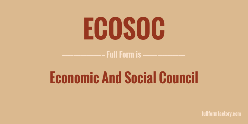 ecosoc-full-form