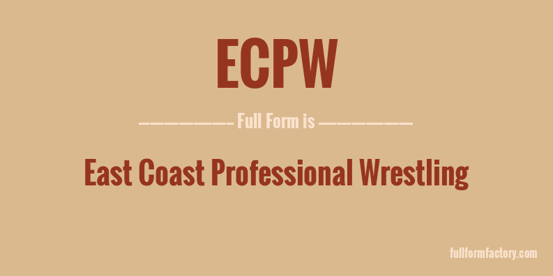 ecpw-full-form
