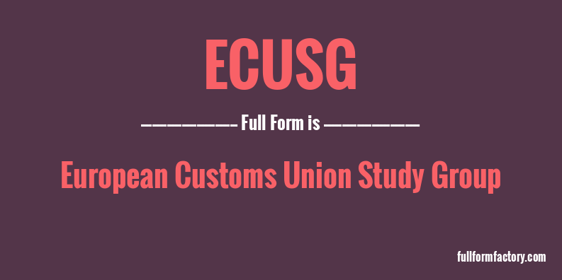 ecusg-full-form