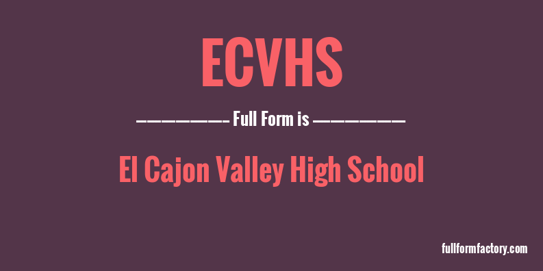 ecvhs-full-form