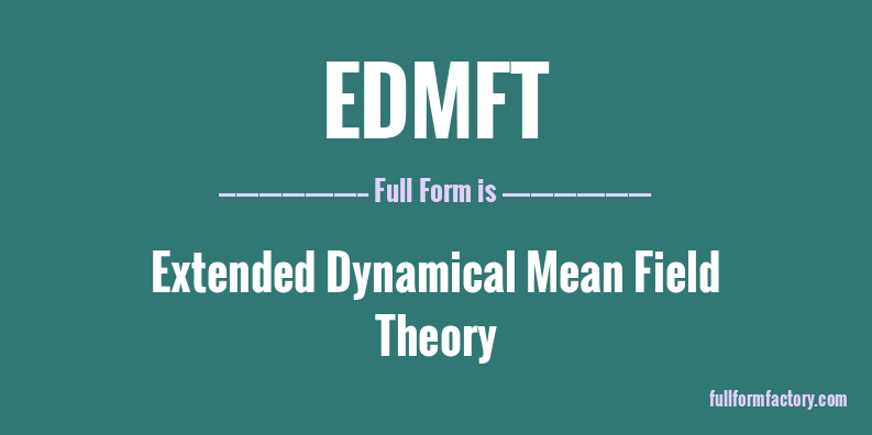 edmft-full-form