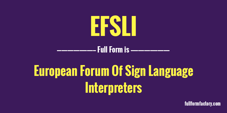 efsli-full-form