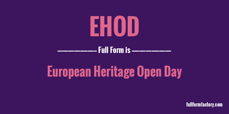 ehod-full-form