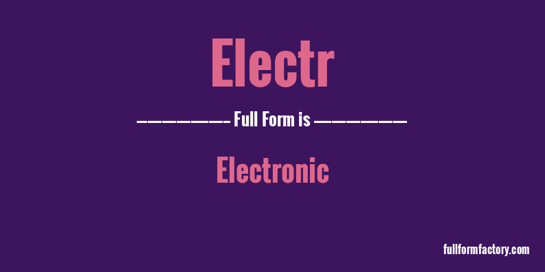 electr-full-form