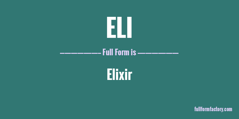 eli-full-form