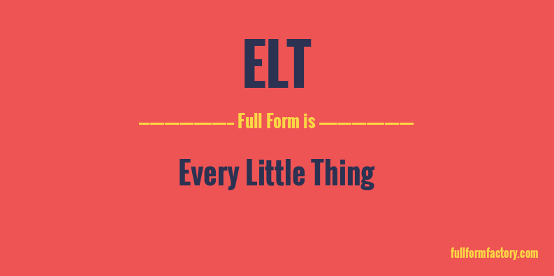 elt-full-form